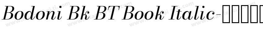 Bodoni Bk BT Book Italic字体转换